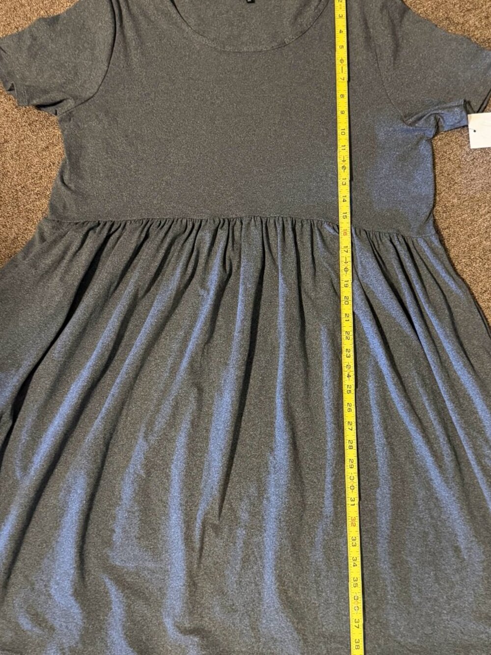 Vibe Sportswear Women's 3X Gray Midi T-Shirt Dress w/Pockets New With Tags - Picture 6 of 10